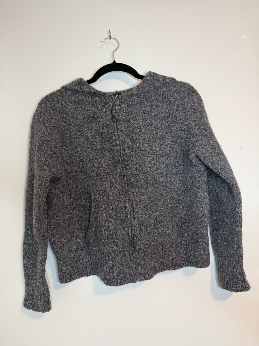Eileen Fisher Soft Heather Gray zip up Sweater 1X